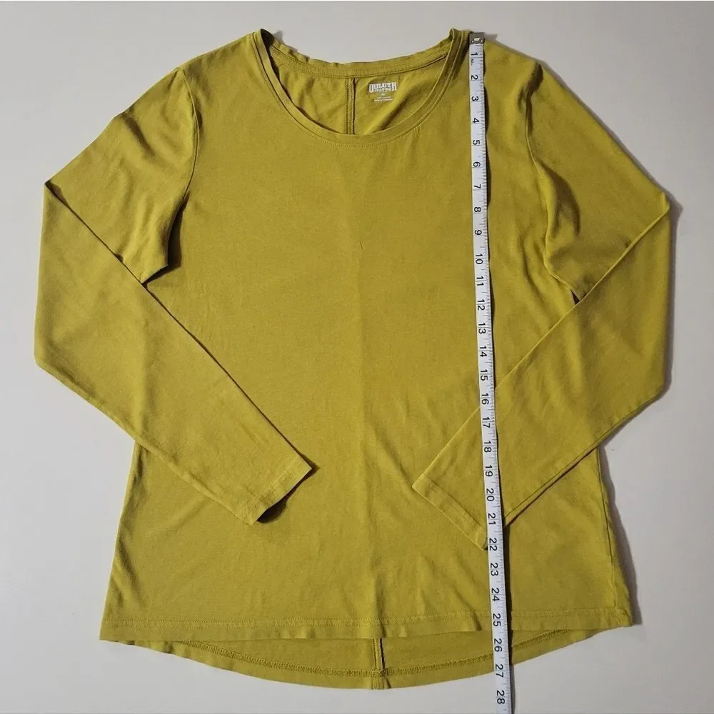 Duluth Trading Co. Women's Lemon Gold Longtail T® Scoopneck Long-Sleeve Top